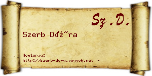 Szerb Dóra névjegykártya