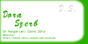 dora szerb business card